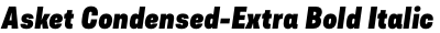 Asket Condensed-Extra Bold Italic